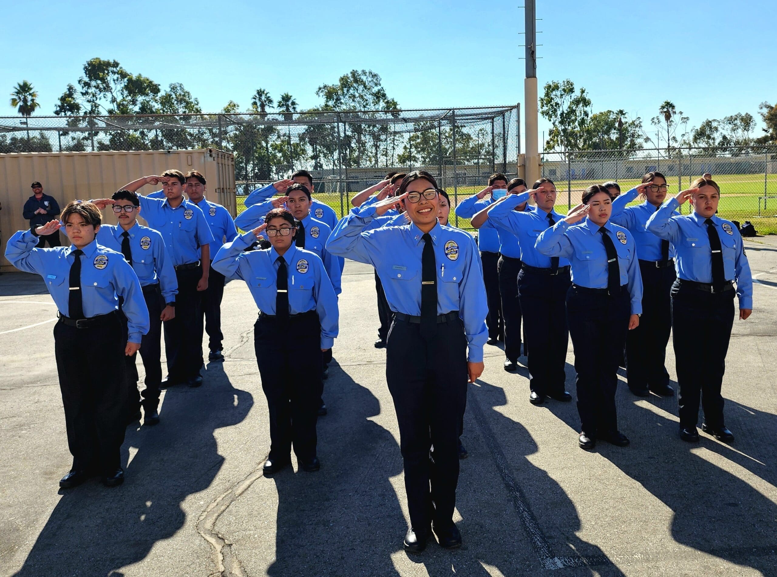 A Group of People Saluting